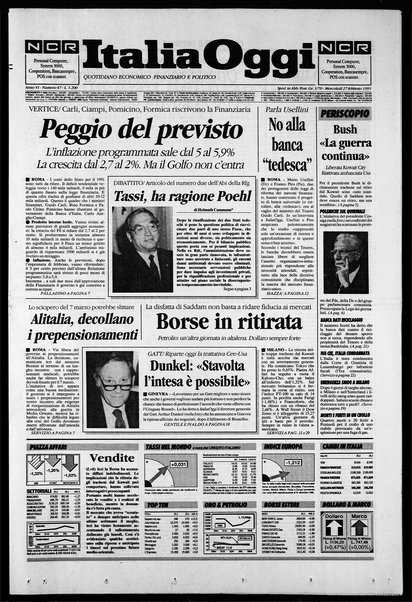 Italia oggi : quotidiano di economia finanza e politica